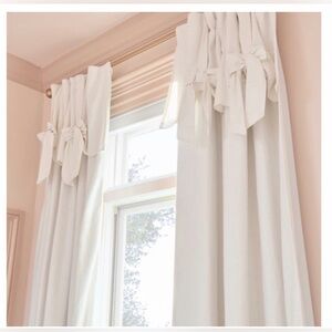 Pottery Barn Kids Evelyn bow valence blackout curtains, 96”L